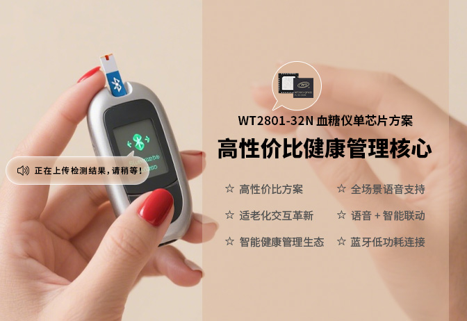 唯创知音WT2801芯片在家用血糖仪上的应用