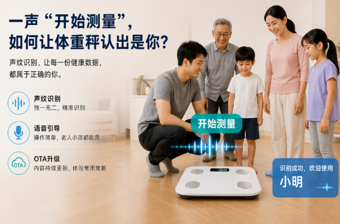 三套体重秤声纹识别语音方案,解决体重相近时人物信息判定异常难题,将原本 三套体重秤声纹识别语音方案,解决体重相近时人物信息判定异常难题,将原本