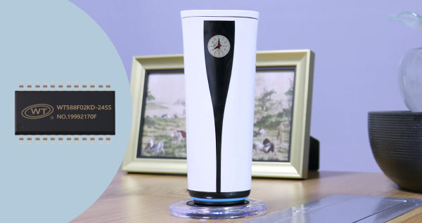 唯创知音WT588F02KD-24SS语音芯片数码管驱动ic扩展功能应用于智能水杯