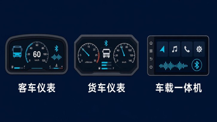 商用车仪表语音方案WT2605C一体机也能播歌接电话